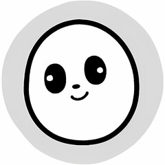 Fototapeta premium Cute hand drawn smiling icons in minimalist style for kids and stickers on white background