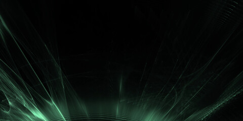 Faszinierende Lichtenergie  – brillante grüne Energievisualisierungen, beeindruckender Leuchteffekt für starke Designs und visionäre Projekte, Explosion, Stern, Forschung, Technik, Wissenschaft
