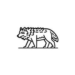 Fototapeta premium Wolf silhouette vector