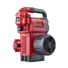 Fototapeta premium Compact and Efficient Red Water Pump for Home and Garden Use, Featuring Lightweight Design and High Performance on transparent background