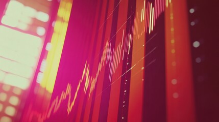 Colorful Abstract Chart with Trend Lines and Data Visualizations