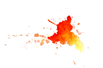 WATERCOLOR SPLASH IN SHADES OF RED AND YELLOW