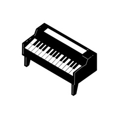Fototapeta premium toy piano with colorful keys on white background 