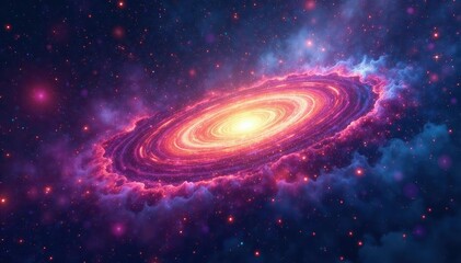 Abstract swirling nebula, cosmic dust and vibrant colors create a mesmerizing background , fluid, image