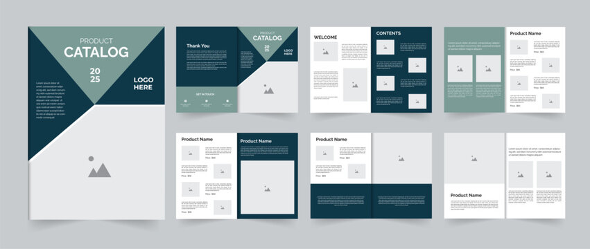 Modern product catalog design layout or catalogue design template