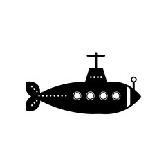 toy submarine with periscope on white background   