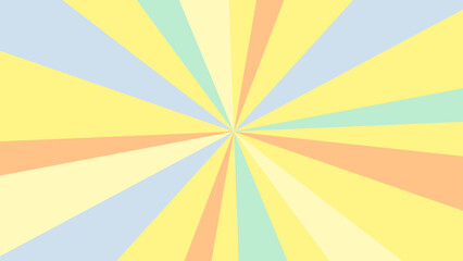 Colorful and pop sunburst background. Pop and bright concentration line background and promotional templates.