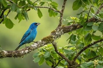 Obraz premium nice blue bird on a branch