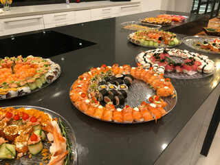 delicious sushi rolls