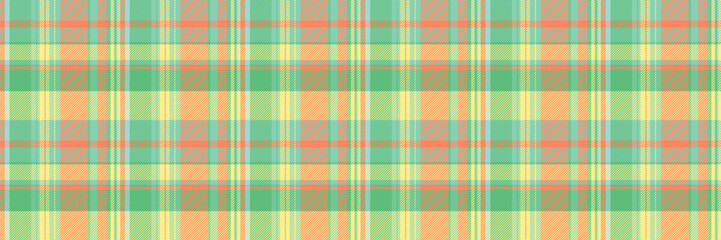 Vibrant pastel plaid pattern in peach, mint green, and yellow.  Perfect for textile design, springsummer projects, or adding a cheerful, retro feel to websites and branding.
