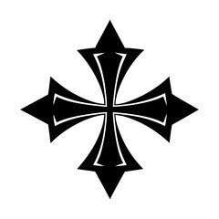 Maltese Cross Silhouette vector illustration