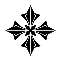 Maltese Cross Silhouette vector illustration