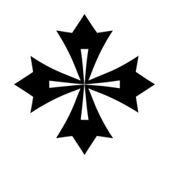 Maltese Cross Silhouette vector illustration