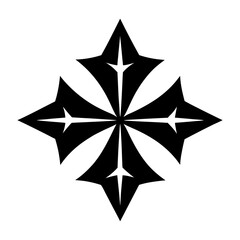 Maltese Cross Silhouette vector illustration