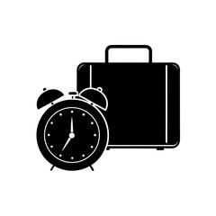 travel alarm clock with folding case on white 