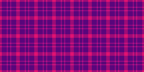 Hounds tooth check vector textile, old texture background fabric. Scarf pattern tartan plaid seamless in pink and magenta colors.