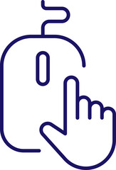 Computer Mouse Minimalistic Outline Icon for Web and Graphic Design, Apps, Banners, Social Network and Cards