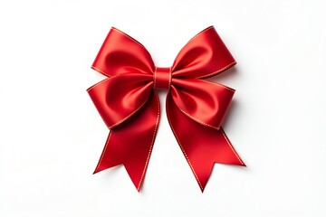 Fototapeta premium Elegant crimson bow with golden accents