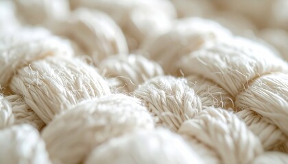 Crafting textiles close-up of natural fiber rope indoor setting still life textural detail artisan concept