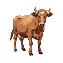 cow vector illustration on white background