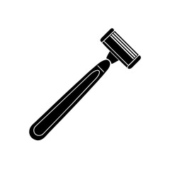 vintage safety razor with blade on white 