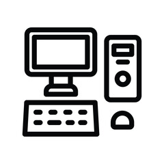 7 computer line icon illustration vector graphic.eps