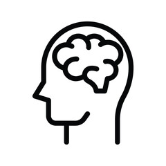 12 brain line icon illustration vector graphic.eps