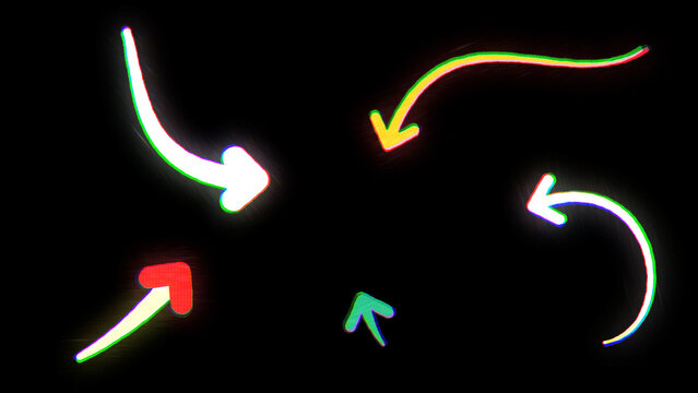 RGB Glitchy Arrows