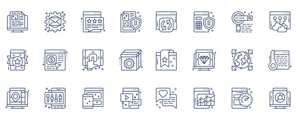 Web Page Outline Icons Displayed