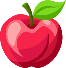 red apple vector illustration