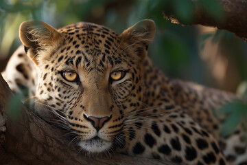 Fototapeta premium Lounging Leopard