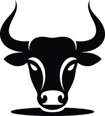 Stylized Bull Logo Design.