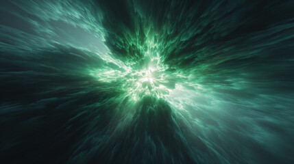 green burst in minimal space