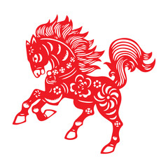 China zodiac silhouette Horse icon