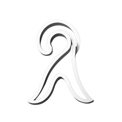minimalist logo loop letter A