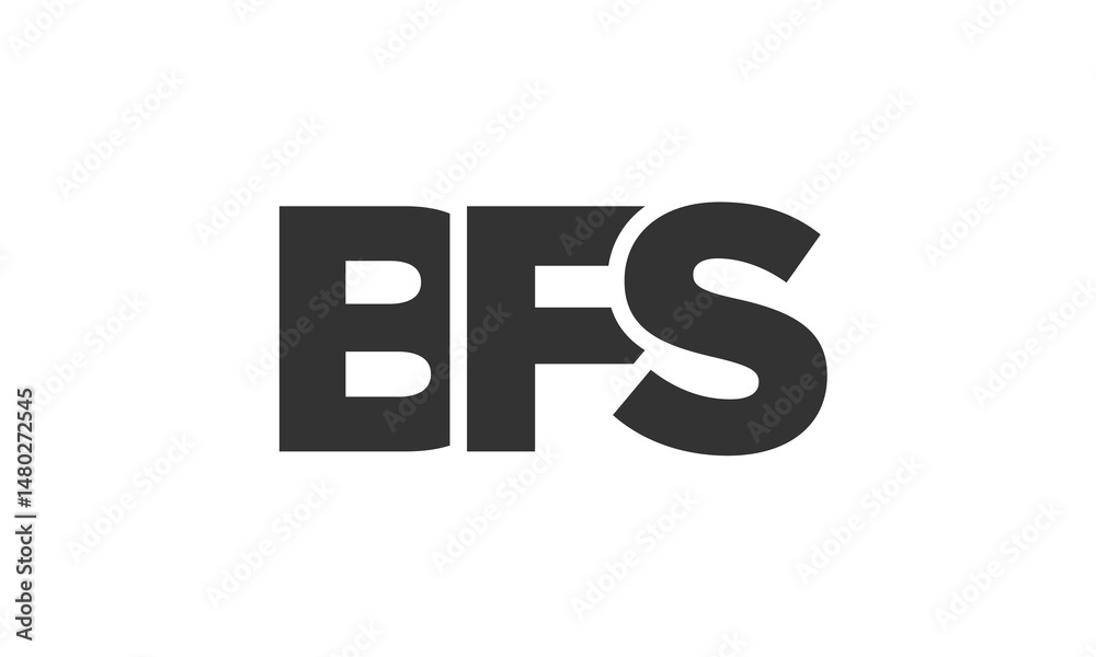 Fototapete bfs logo design template with strong and modern bold text. initial based vector logotype featuring s