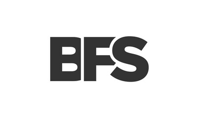 Fototapeta premium BFS logo design template with strong and modern bold text. Initial based vector logotype featuring simple and minimal typography. Trendy company identity.