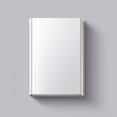 Blank white book cover mockup template top view studio shot for design presentation publishing branding marketing education literature
