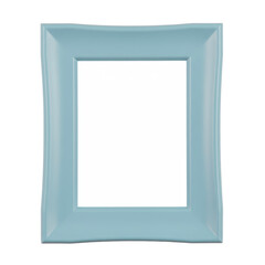 Light blue square frame on black. Smooth surface and simple design with white center area