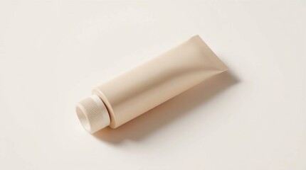 Fototapeta premium Beige Cream Tube Mockup.