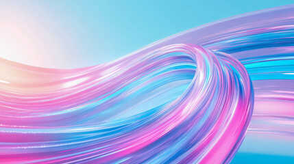 Abstract Flow: Swirling Ribbons of Light and Color, A Contemporary Artistic Print