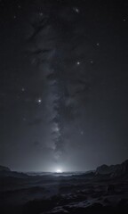 Vast, inky black sky, myriads of twinkling stars,  cosmic,  black,  celestial