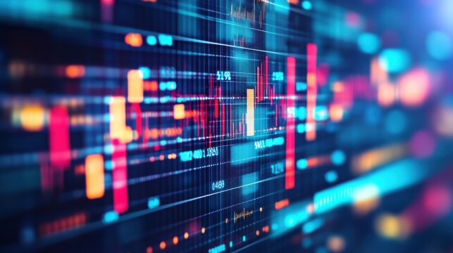 Abstract Data Visualization with Colorful Graphs and Charts
