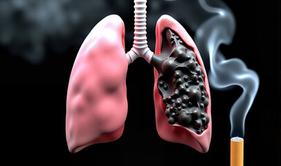 The effect of smoking on human lungs