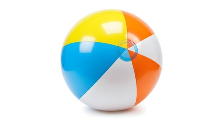 Inflatable Beach Ball on White Background