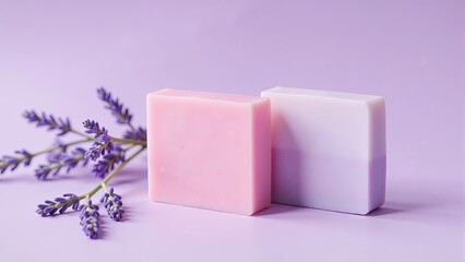 Handmade Soaps with Lavender- Aromatherapy Concept