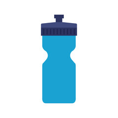 Minimalist Vector Illustration of a Blue Water Bottle: Simple Graphic Design of a Reusable Drink Container, Ideal for Fitness, Sports, Hydration, and Eco-Friendly Projects, Available in Scalable Vecto