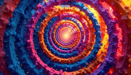 Interlocking circles creating a hypnotic effect, abstract background, abstract design