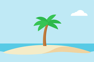 Fototapeta premium palm tree on the beach