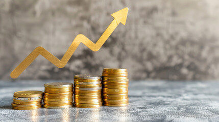 Close-up of glowing financial chart with rising treasury yield curves, representing economic growth, investment strategy and market analysis for business reports.